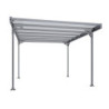 Carport Mistral 1 voiture en aluminiim gris et PC - 15m² - Trigano