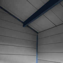 Abri de jardin composite gris foncé 9m² porte alu Woodlife