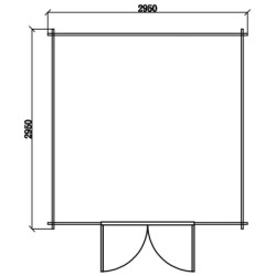 Abri de jardin composite gris foncé 9m² porte alu Woodlife