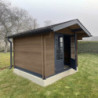 Abri de jardin composite aspect bois 9m² porte alu Woodlife