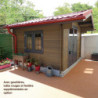 Abri de jardin composite aspect bois 9m² porte alu Woodlife
