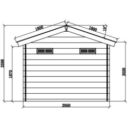 Abri de jardin composite aspect bois 9m² porte alu Woodlife