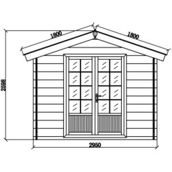 Abri de jardin composite aspect bois 9m² porte alu Woodlife