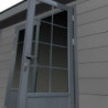 Abri de jardin composite gris foncé 14,44m² porte alu Woodlife