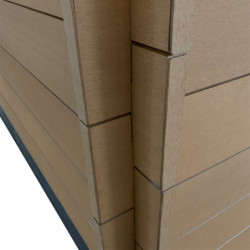 Abri de jardin composite aspect bois 14,44m² porte alu Woodlife