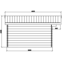 Abri de jardin composite aspect bois 14,44m² porte alu Woodlife