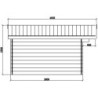 Abri de jardin composite aspect bois 14,44m² porte alu Woodlife