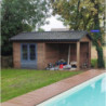 Maisonnette de jardin en bois composite avec terrasse Woodlife