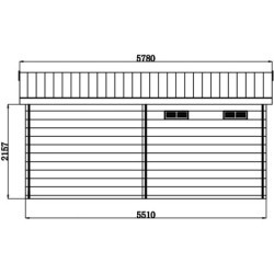 Maisonnette de jardin en bois composite avec terrasse Woodlife