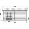 Maisonnette de jardin en bois composite avec terrasse Woodlife