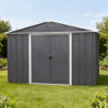 Abri de jardin anthracite Yardmaster 12m² en acier galvanisé