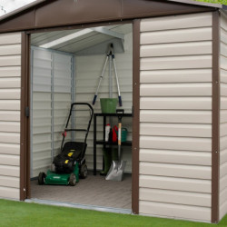 Abri de jardin marron-beige Yardmaster 5,97m² en acier galvanisé