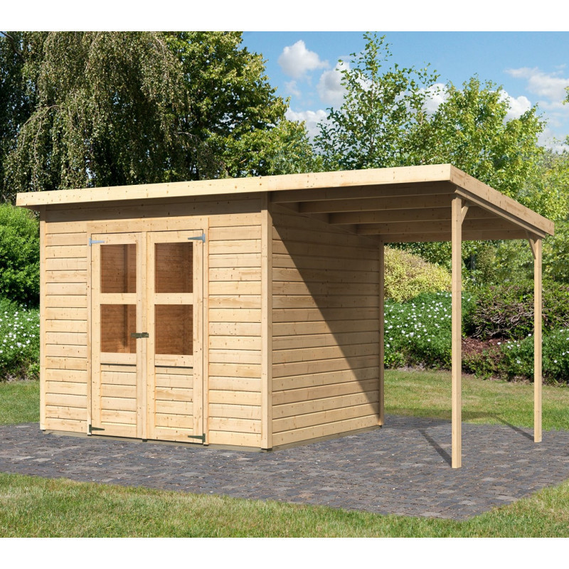 Abri de jardin en bois massif brut 5,18m² Merseburg 5 - KARIBU
