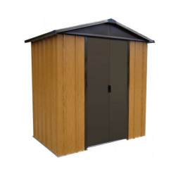 Abri de jardin aspect bois marron Yardmaster 5,97m² en acier galvanisé