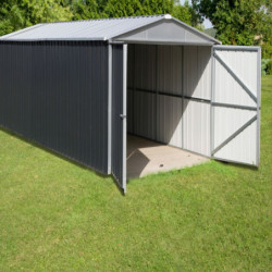 Garage anthracite Yardmaster 15,50m² en acier galvanisé