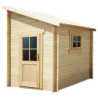 Abri adossé en bois massif 28mm brut 5,96m² Gardy Shelter