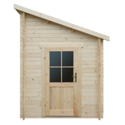 Abri adossé en bois massif 28mm brut 5,96m² Gardy Shelter