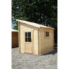 Abri adossé en bois massif 28mm brut 5,96m² Gardy Shelter