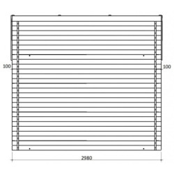 Abri adossé en bois massif 28mm brut 5,96m² Gardy Shelter