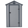 Abri de jardin plastique gris 134x104cm Jôbu