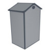 Abri de jardin plastique gris 134x104cm Jôbu