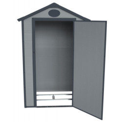 Abri de jardin plastique gris 134x104cm Jôbu