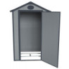Abri de jardin plastique gris 134x104cm Jôbu
