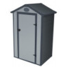 Abri de jardin plastique gris 134x104cm Jôbu