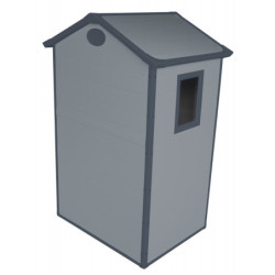 Abri de jardin plastique gris 134x104cm Jôbu