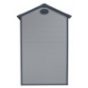 Abri de jardin plastique gris 134x104cm Jôbu