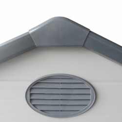 Abri de jardin plastique gris 134x104cm Jôbu