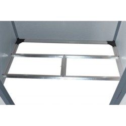 Abri de jardin plastique gris 134x104cm Jôbu