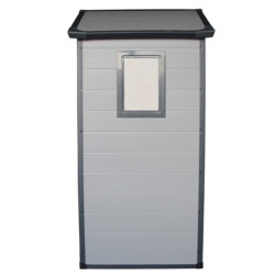 Abri de jardin plastique gris 134x104cm Jôbu