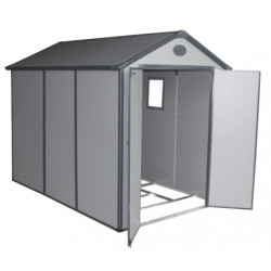 Abri de jardin plastique gris 190x280cm Jôbu