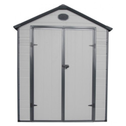 Abri de jardin plastique gris 190x280cm Jôbu