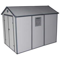 Abri de jardin plastique gris 190x280cm Jôbu