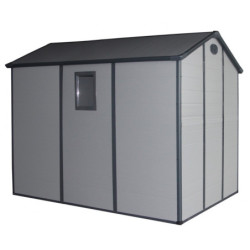 Abri de jardin plastique gris 190x280cm Jôbu