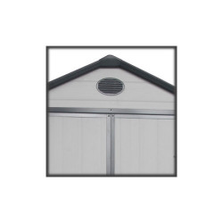 Abri de jardin plastique gris 190x280cm Jôbu