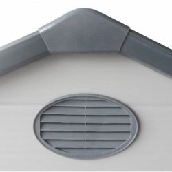 Abri de jardin plastique gris 190x280cm Jôbu