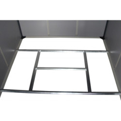 Abri de jardin plastique gris 190x280cm Jôbu