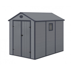 Abri de jardin plastique gris 190x280cm Jôbu