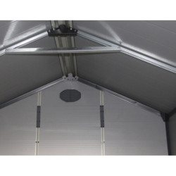 Abri de jardin plastique gris 190x280cm Jôbu