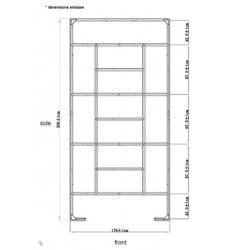 Abri de jardin plastique gris 190x368cm Jôbu