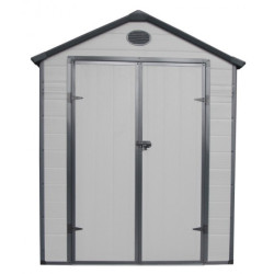 Abri de jardin plastique gris 190x368cm Jôbu