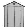 Abri de jardin plastique gris 190x368cm Jôbu