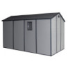 Abri de jardin plastique gris 190x368cm Jôbu