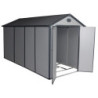 Abri de jardin plastique gris 190x368cm Jôbu