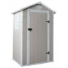 Abri de jardin plastique beige 134x104cm Jôbu