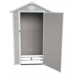 Abri de jardin plastique beige 134x104cm Jôbu