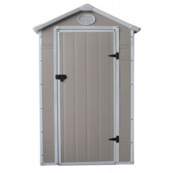 Abri de jardin plastique beige 134x104cm Jôbu